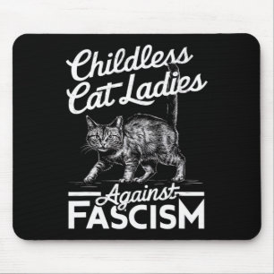 Cat Ladies Against Fascism Proud Feminist Mouse Mat