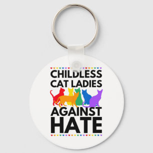 Cat Ladies Against Hate Vote For Kamala-harris Key Ring