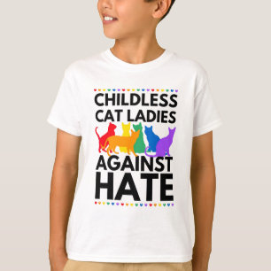 Cat Ladies Against Hate Vote For Kamala-harris  T-Shirt
