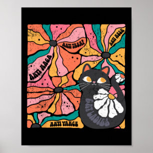 Cat Ladies Anti Trump Anti Vance, Vintage Cats Aga Poster
