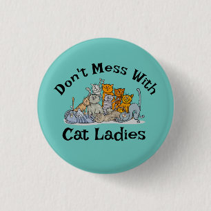 Cat Ladies Design 3 Cm Round Badge
