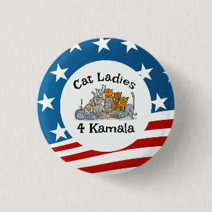 Cat Ladies Design 3 Cm Round Badge