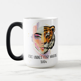 Cat Ladies for Harris 2024 Magic Mug
