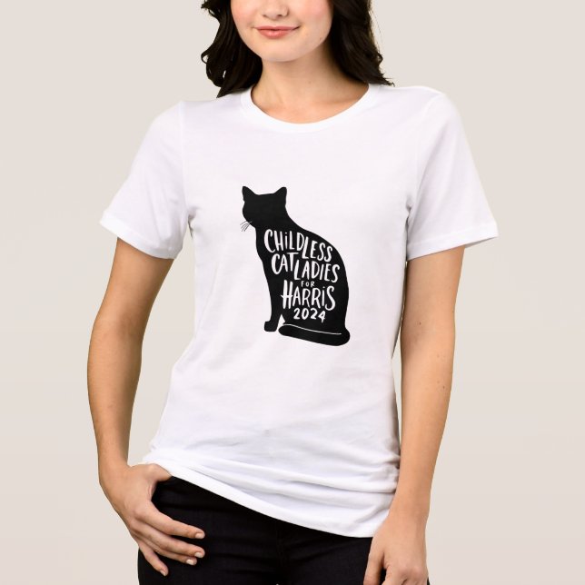 Cat Ladies for Harris 2024 Shirt (Front)