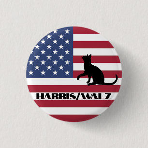 Cat Ladies for Harris/Walz Design 3 Cm Round Badge