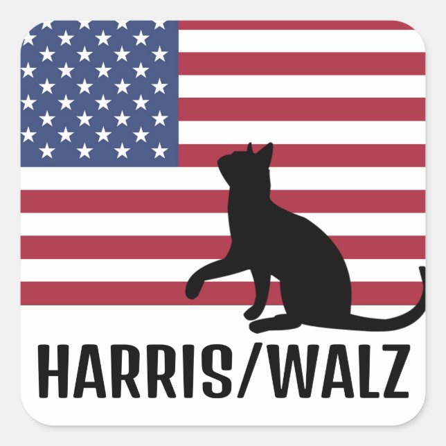 Cat Ladies for Harris/Walz Design Sticker (Front)