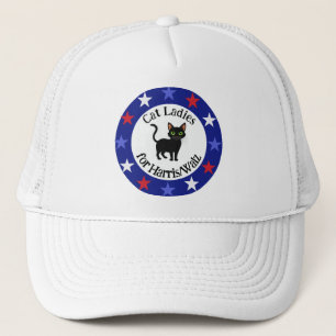 Cat Ladies for Harris/Walz Design Trucker Hat
