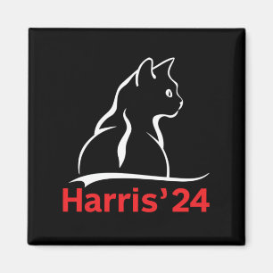 Cat Ladies for Kamala Cat 2024 President Kamala Magnet
