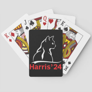 Cat Ladies for Kamala Cat 2024 President Kamala  Playing Cards