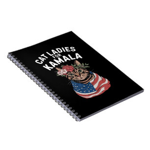 Cat Ladies For Kamala Cat Lady Harris Election Notebook