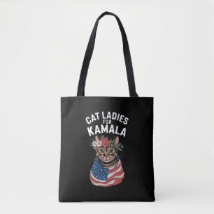 Cat Ladies For Kamala Cat Lady Harris Election Tote Bag