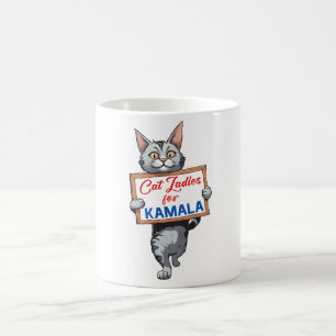 Cat ladies for kamala coffee mug
