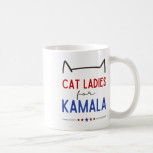 Cat Ladies For Kamala Funny Cat Lover Coffee Mug