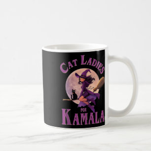 Cat Ladies For Kamala Harris 2024 Funny Cat Hallow Coffee Mug