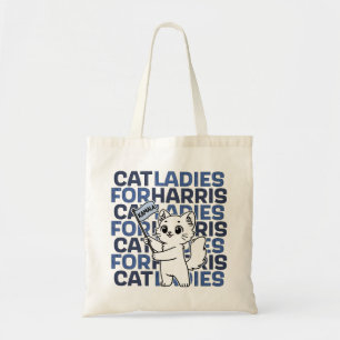 Cat Ladies For Kamala Harris for President 2024 Tote Bag