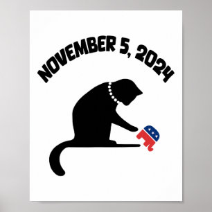 Cat Ladies For Kamala Harris Poster