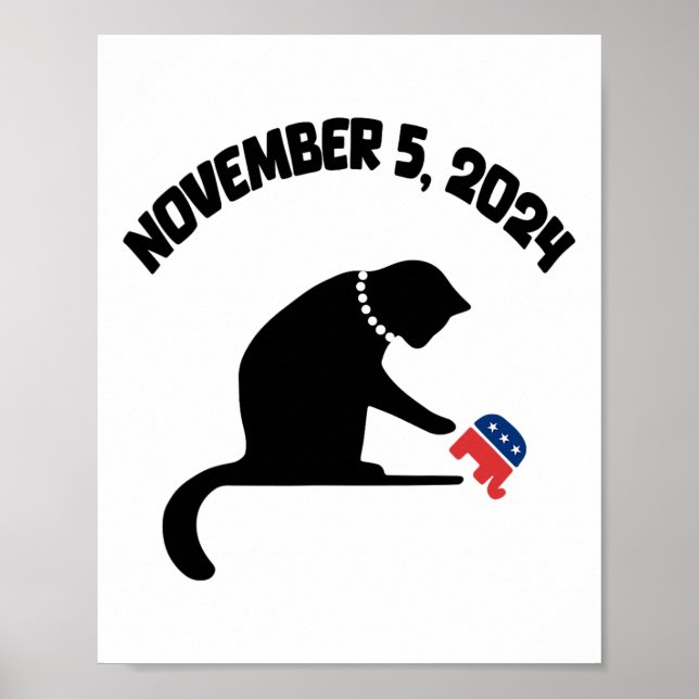 Cat Ladies For Kamala Harris  Poster (Front)