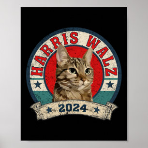 Cat Ladies For Kamala Harris Tim Wheimer Election  Poster