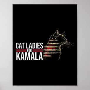 Cat Ladies For Kamala Poster