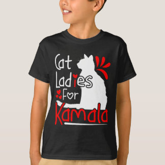 Cat Ladies For Kamala Silhouette Graphic  T-Shirt