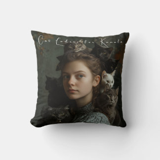 Cat Ladies for Kamala Throw Pillow