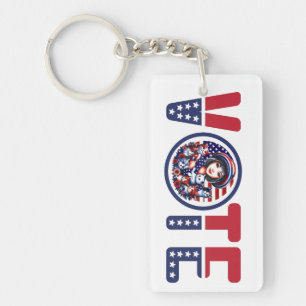 Cat Ladies for Kamala Vote Key Ring