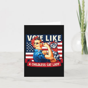 Cat Ladies Is Voting Kamala  Card