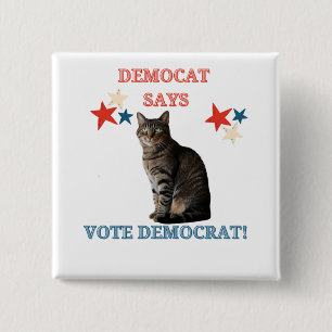 Cat Ladies Pro Democracy 15 Cm Square Badge