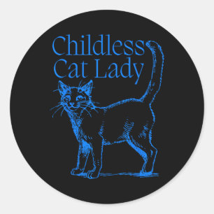Cat Ladies Vote Blue For Kamala Harris President  Classic Round Sticker