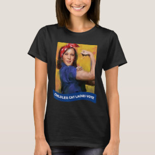 Cat Ladies Vote Kamala 2024 Rosie The Riveter T-Shirt