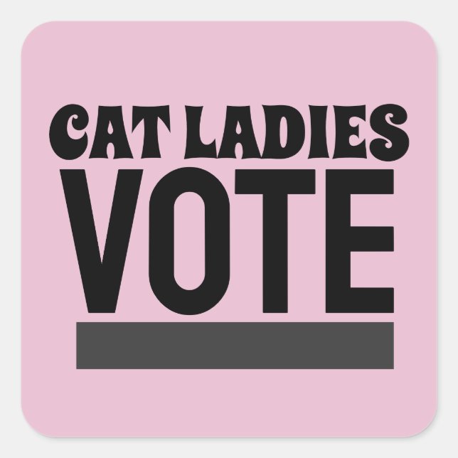 CAT LADIES VOTE STICKERS DECALS (Front)