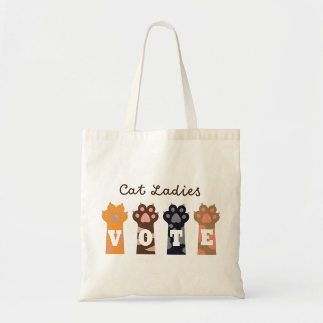 Cat Ladies Vote Tote Bag (Front)