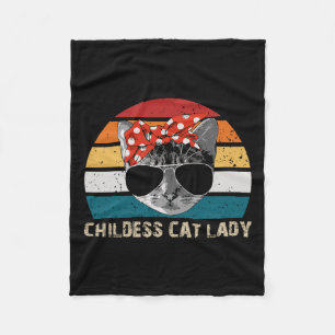 Cat Lady 2024 Funny Political Elections Democrat 1 Fleece Blanket