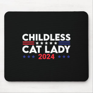 Cat Lady 2024 Funny Political Elections Democrat 8 Mouse Mat