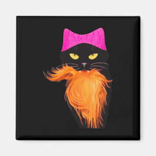 Cat Lady Against Orange Felon 2024 Halloween Tee Magnet