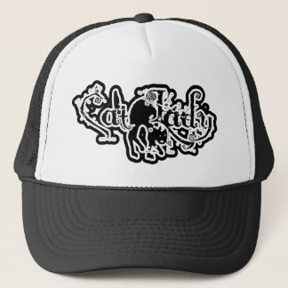 Cat Lady Black & White Trucker Hat