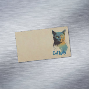 Cat Lady Business Card Magnet