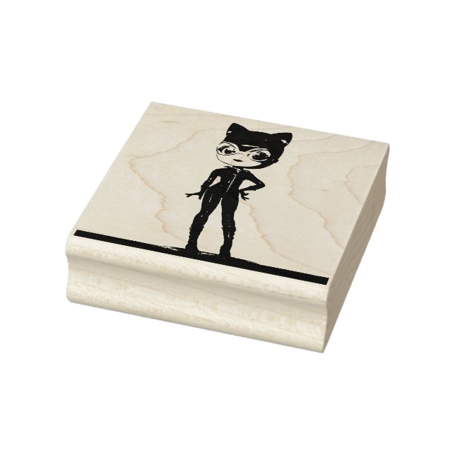 CAT LADY CUTE RUBBER STAMP (Stamp)