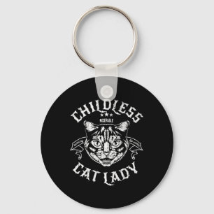 Cat Lady For Kamala Harris 2024 Feminist Voting Key Ring
