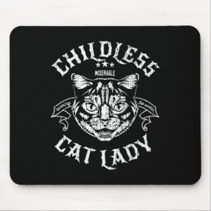 Cat Lady For Kamala Harris 2024 Feminist Voting  Mouse Mat