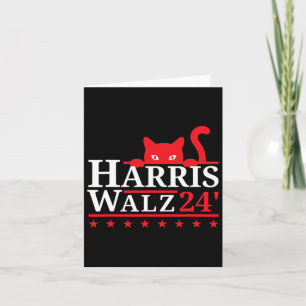 Cat Lady For Kamala Harris Tim Walz Vp 2024  Card