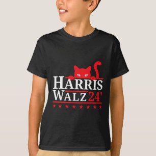 Cat Lady For Kamala Harris Tim Walz Vp 2024 T-Shirt