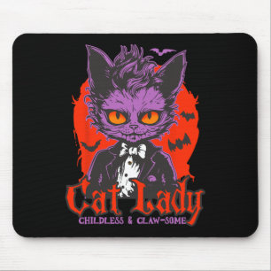 Cat Lady Halloween Feminist Childless Cat Ladies H Mouse Mat