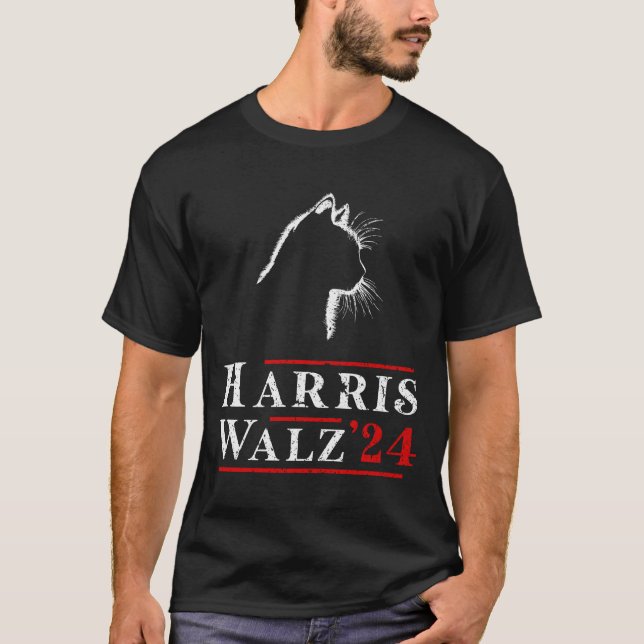 Cat Lady Harris Waltz 2024  T-Shirt (Front)