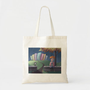 Cat Lady in the park Tote Bag