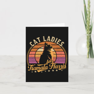 Cat Lady Is Voting Kamala Harris 2024 President Card