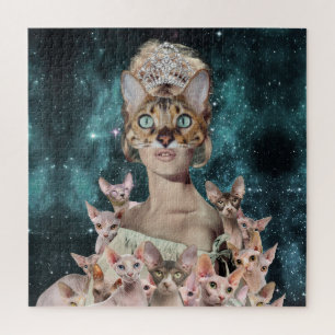 Cat Lady Jigsaw Puzzle