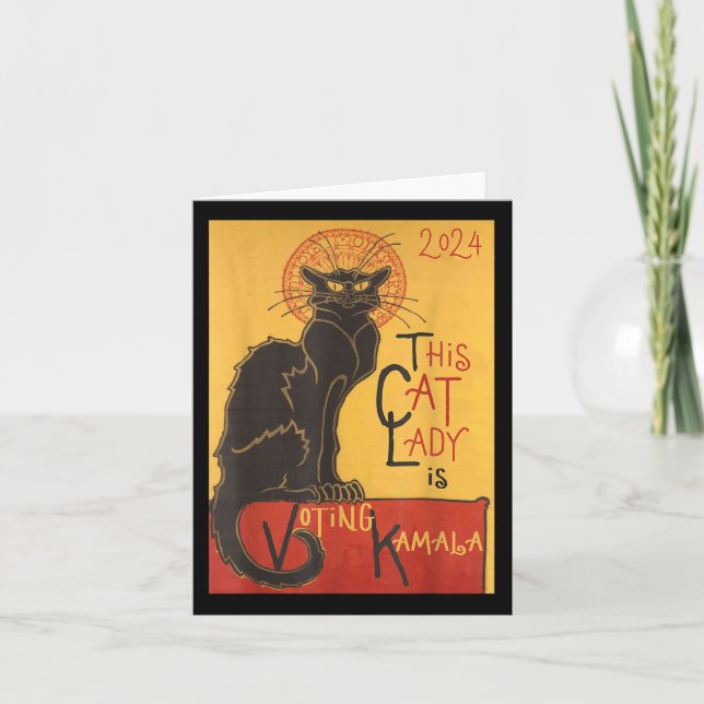 Cat Lady Kamala Le Chat Noir Funny Ballot Card (Front)