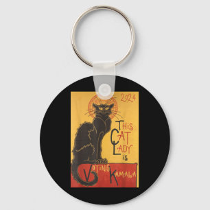 Cat Lady Kamala Le Chat Noir Funny Ballot Key Ring