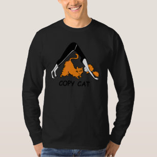 Cat Lady Meditation Yoga Copy Cat Yoga Namaste T-Shirt